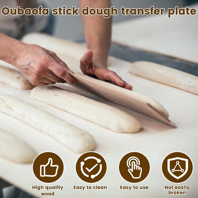 LAINIUTE Premium Oversized Beech Wood Flipping Board for Baking of French Breads, Loaves and Ciabatta, Keep Dough in Shape - Image 3